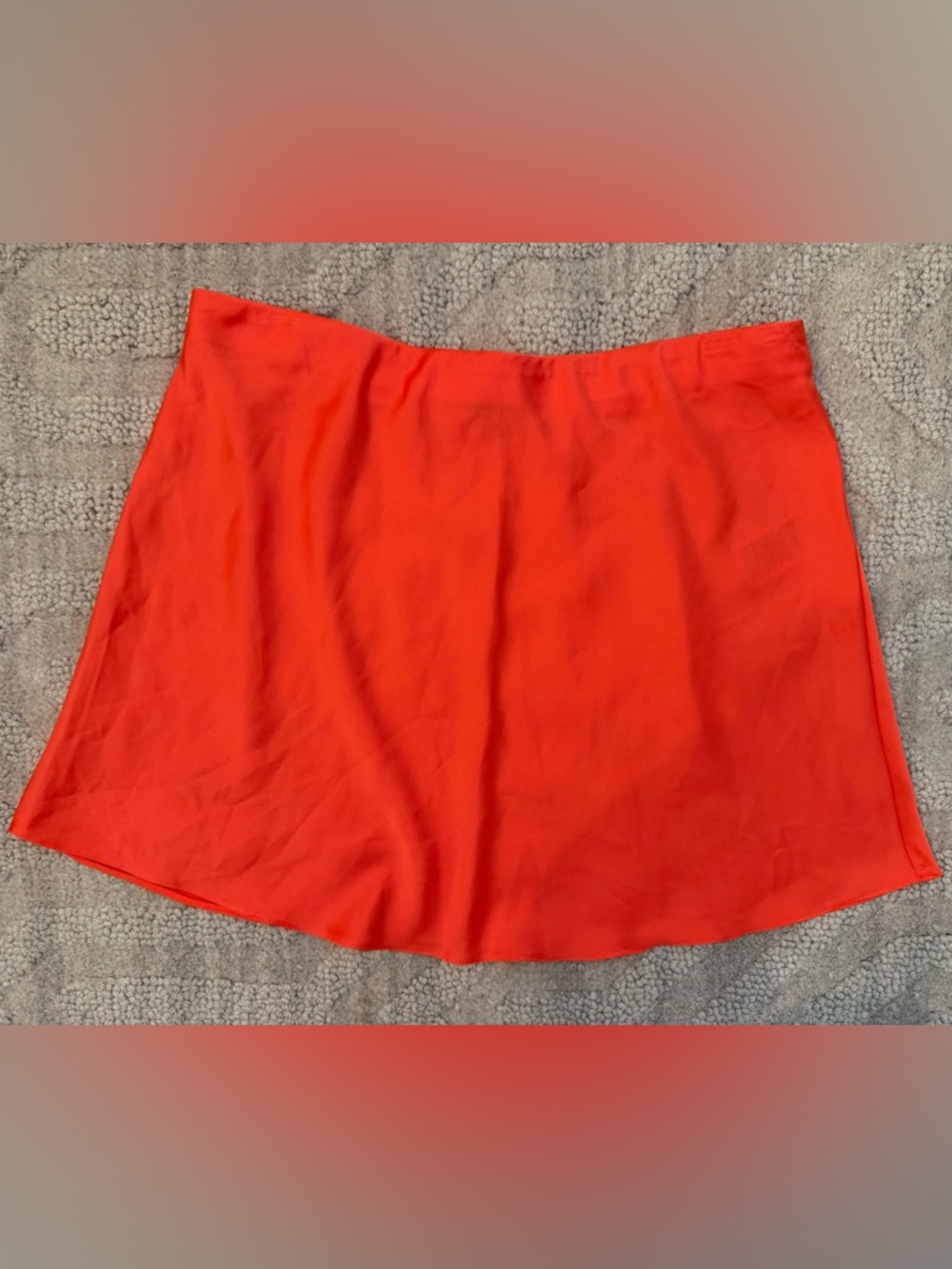 J. Crew Bright Orange Mini Slip Skirt